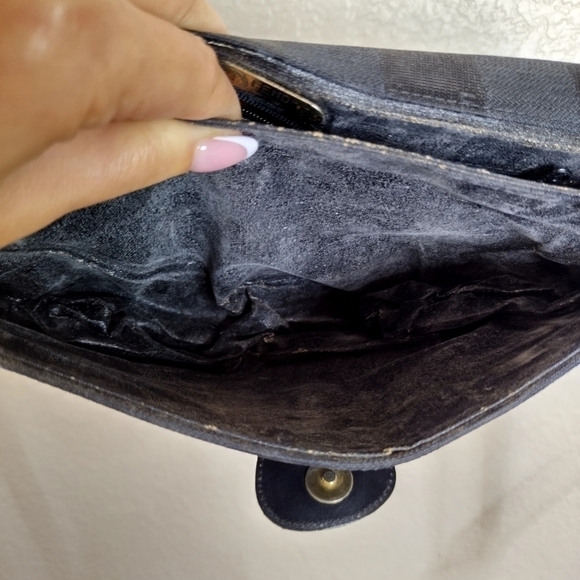 Vintage Fendi S.A.S. pequin ozmu stripe black crossbody bag - Picture 3 of 14